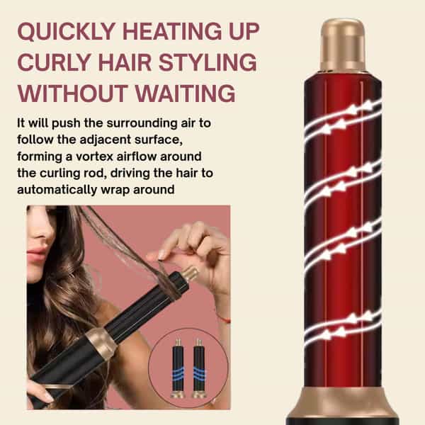 Ktein 6-In-1 Hot Air Hair Styler For Women| 1000W | Curler | Straigthner | Volumizr - 1 Unit