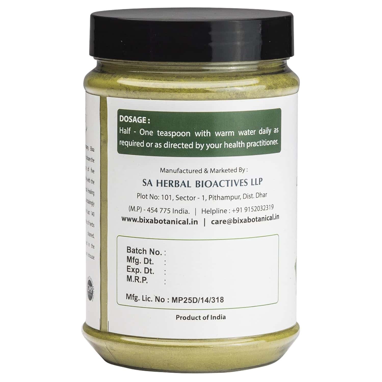 Buy BIXA BOTANICAL STEVIA LEAF POWDERNATURAL ALTERNATIVE TO SUGAR