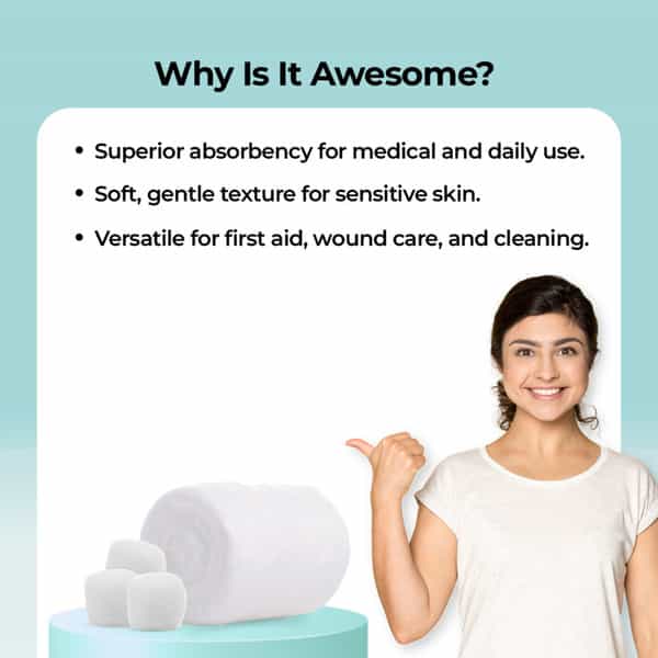 Pharmeasy Surgical Absorbent Cotton Roll 400Gm