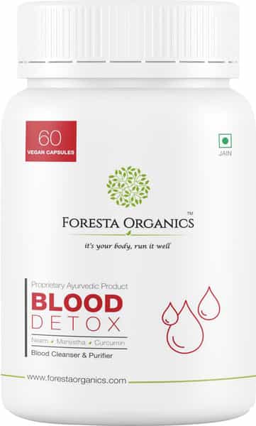 Foresta Organics Blood Detox With Curcumin (Turmeric Extract) Neem Manjistha & Beetroot-60 Capsules
