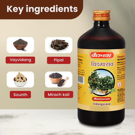 Baidyanath Vidangasava Syrup 450 Ml
