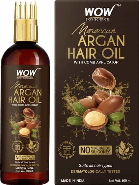 Wow Skin Science Moroccan Argan Hair Oil With Comb - 100 Ml