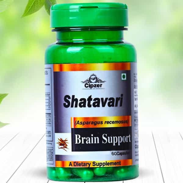 Cipzer Shatavari Capule |Strengthens Mind, Prevents From Stress, Strains,Sharpens Memory-60 Capsules