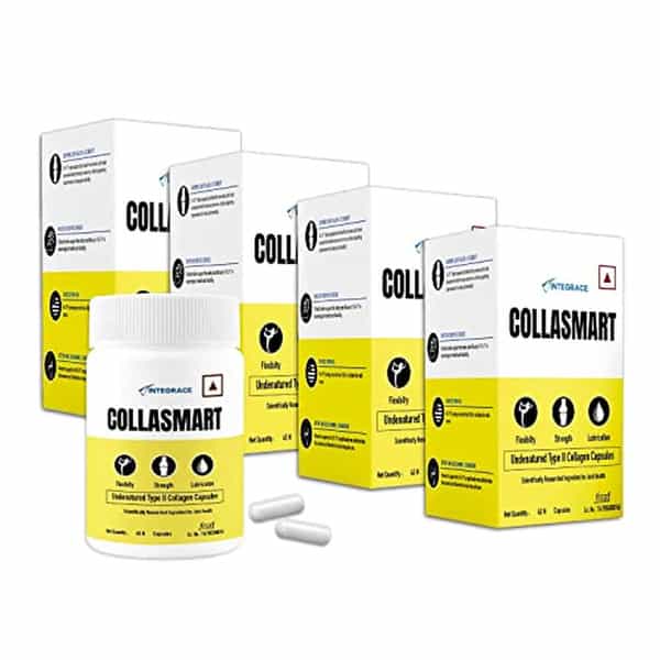 Collasmart Uc-Ii Undenatured Type Ii Collagen Capsules | 180 Capsules (Pack Of 4 X 45 Capsules) |