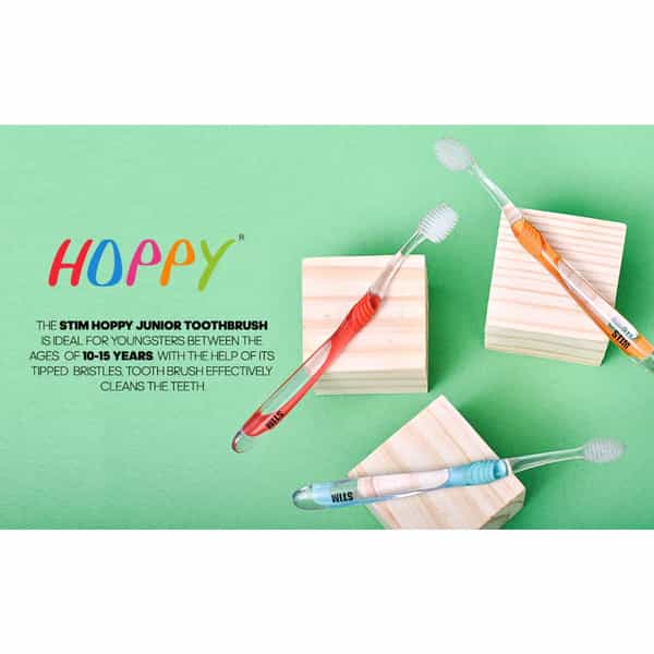 Stim Hoppy Junior Toothbrush : Pack Of 3 : Age 10 Years + Ultra Soft Toothbrush ()