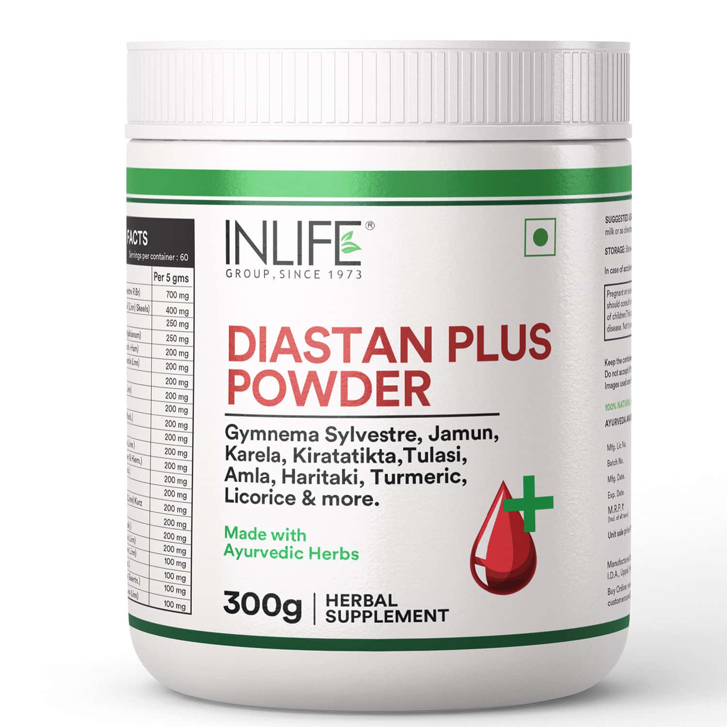Inlife Diastan Plus Powder | Ayurvedic Herbal Supplement For Men & Women - 300g