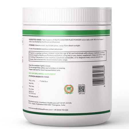 Inlife Diastan Plus Powder | Ayurvedic Herbal Supplement For Men & Women - 300g