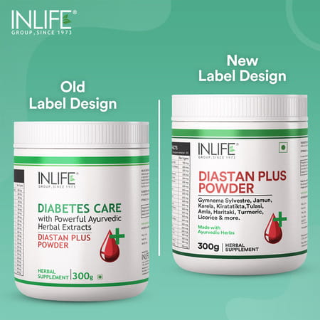 Inlife Diastan Plus Powder | Ayurvedic Herbal Supplement For Men & Women - 300g