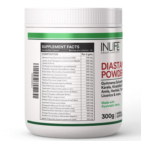 Inlife Diastan Plus Powder | Ayurvedic Herbal Supplement For Men & Women - 300g