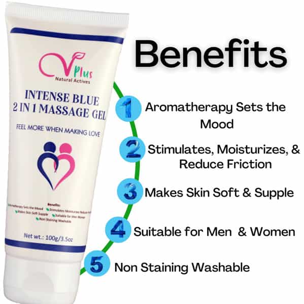 Vigini Cool Blue Sensual Lubricant Lube Long Time Increase Performance Booster Gel Man Women 200Ml