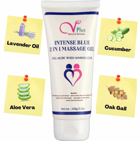 Vigini Cool Blue Sensual Lubricant Lube Long Time Increase Performance Booster Gel Man Women 200Ml