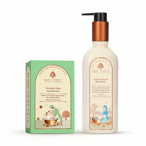Baby Forest Nirmalya Snan Natural Baby Soap- 125Gm & Nikhrae Kesh Baby Shampoo- 200Ml