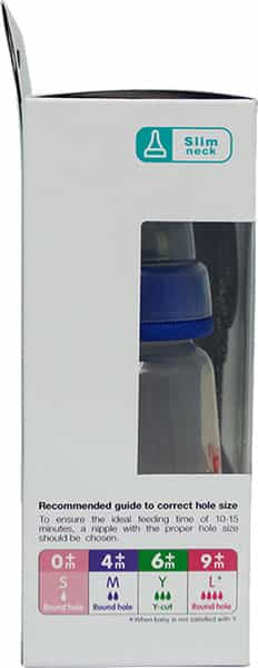 Pigeon Peristaltic Nursing Bottle Twin Pack Kpp 120Ml (Blue & White) Nipple S