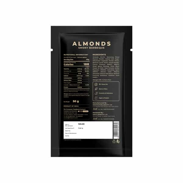 Oven Roasted Smoky Barbeque Almonds (50G X 4 Packs)