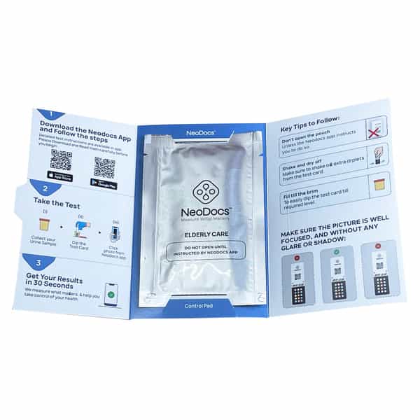 Neodocs Elderly Care Kit | Instant At-Home Urine Test | Track 10+ Parameters|Pack Of 3