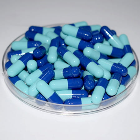 Patco Pharma - Size 0 Dark Blue/Light Blue Empty Gelatin Pill Capsule|Diy Powder Filling (2500 Pcs)