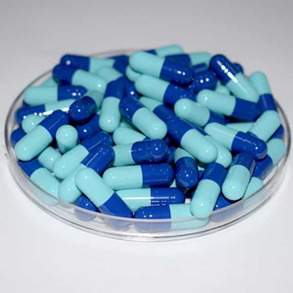 Patco Pharma - Size 0 Dark Blue/Light Blue Empty Gelatin Pill Capsule|Diy Powder Filling (2500 Pcs)