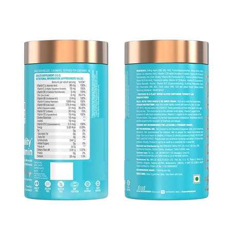 Nutriburst Health & Vitality Gummies With Multivitamins & Biotin (30 Gummies)(Mixed Berry Flavor)