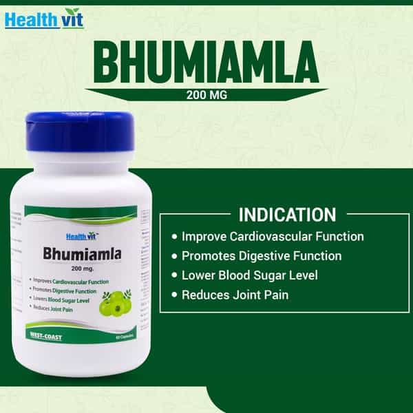 Healthvit Bhumiamla 200 Mg For Liver Cleanse -60 Capsules
