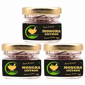 Fij Ayurveda Natural & Finest Grade A++ Mongra Saffron Thread Kesar - 3gm (combo Pack)