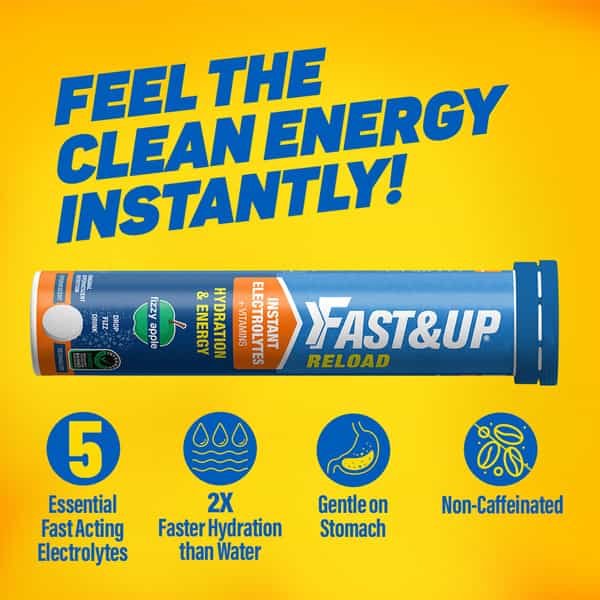Fast&Up Reload Electrolyte Energy And Hydration Fizzy Apple - 20 Tablets