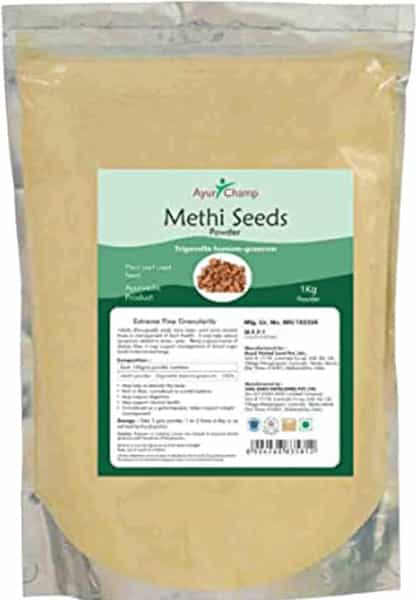 Ayur Champ Methi Seed Powder Herbal Fenugreek Powder (Trigonella Foenum-Graecum) - 1 Kg