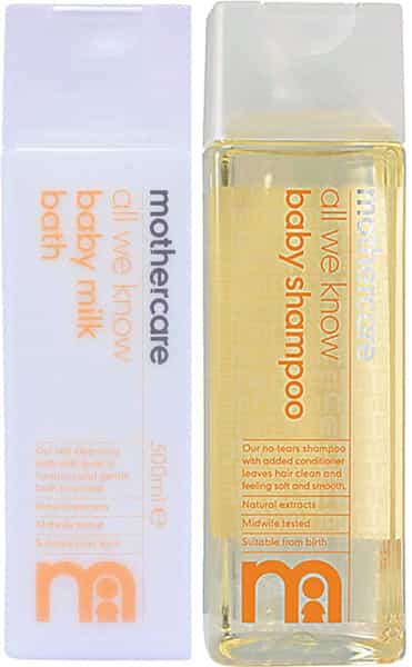 Mothercare All We Know Baby Milk Bath-300 Ml+ Shampoo-300 Ml