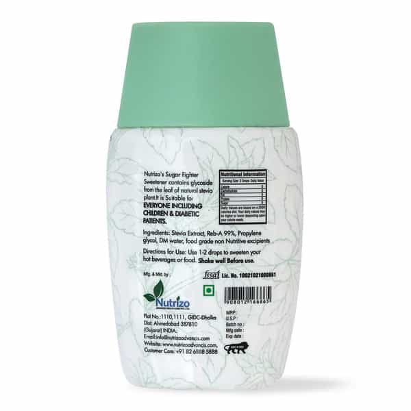 Sugar Fighter Stevia Liquid - Zero Calories - Natural Stevia - Sugar-Free Combo - 30 Ml (Pack Of 2)