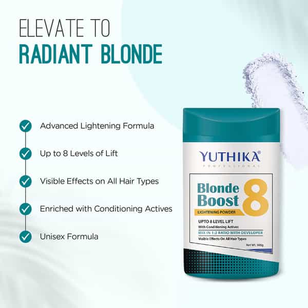 Yuthika Professional Blonder Powder For Hair 500G Multi Techniques Hair Lightning Powder