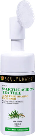 Soulflower Acne Free Tea Tree Cleansing Face Wash With Salicylic Acid 2%