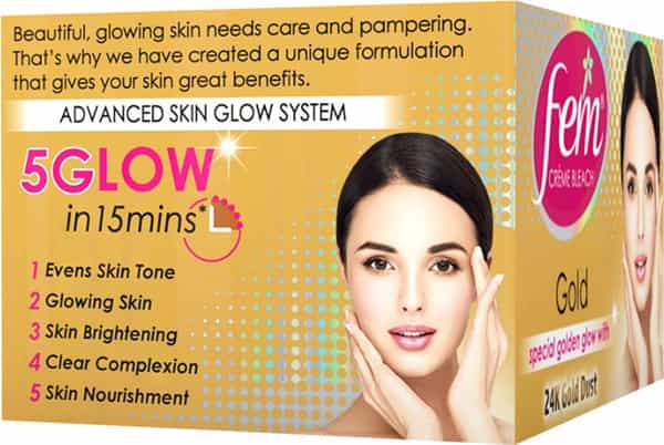 Fem Fairness Naturals Gold Bleach Creme - 24 Gm