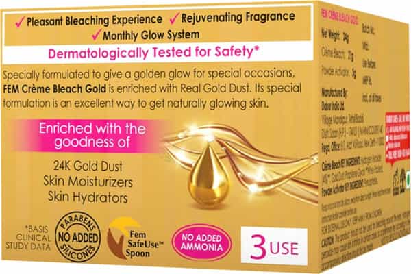 Fem Fairness Naturals Gold Bleach Creme - 24 Gm
