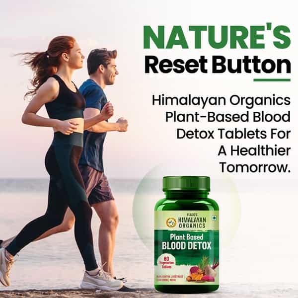 Himalayan Organics Plant Based Blood Detox | Bottle | 60 Veg Capsules