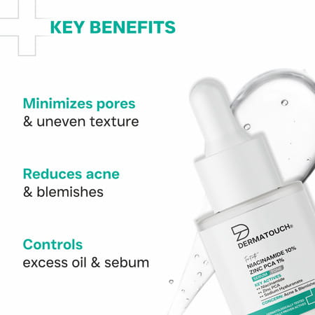 Dermatouch 10% Niacinamide Serum For Acne & Blemishes| Oil Balancing | For Acne Prone Skin |20ml