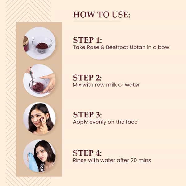 Mother Sparsh Rose & Beetroot Face Ubtan Powder For Natural Radiance And Even Skin Tone - 40G