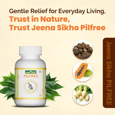 Jeena Sikho Pilfree | Herbal Supplement For Piles Care | 60 Capsules