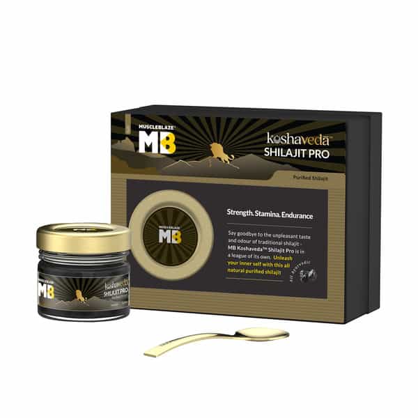 Koshaveda By Muscleblaze Shilajit Resin Pro | For Strength | Stamina & Endurance | 20 G