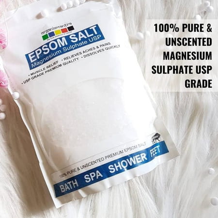 Organix Mantra Epsom Salt | Crystal & Bath | For Refreshing Bath Soak | Relieves Aches & Pain - 1 Kg