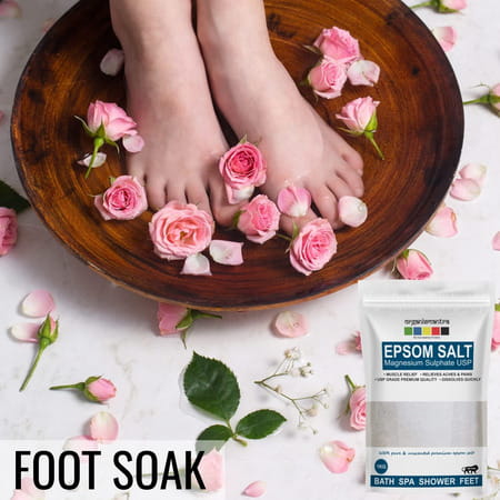 Organix Mantra Epsom Salt | Crystal & Bath | For Refreshing Bath Soak | Relieves Aches & Pain - 1 Kg