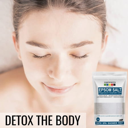 Organix Mantra Epsom Salt | Crystal & Bath | For Refreshing Bath Soak | Relieves Aches & Pain - 1 Kg