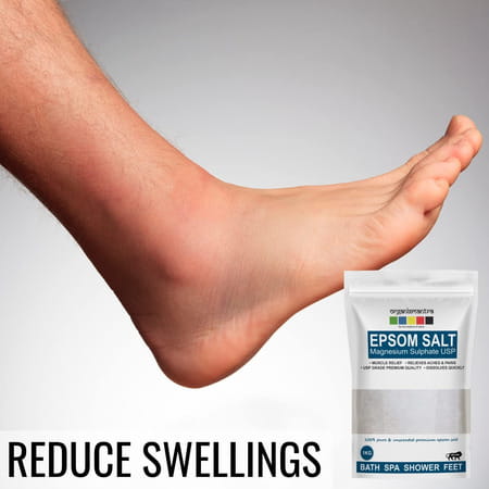 Organix Mantra Epsom Salt | Crystal & Bath | For Refreshing Bath Soak | Relieves Aches & Pain - 1 Kg