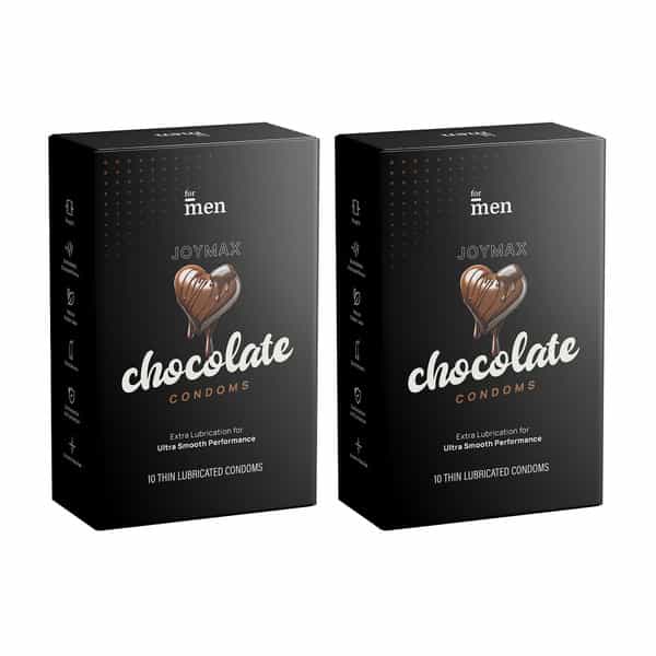 Formen Joymax Condoms For Men 10 Disposable Pouches Chocolate Flavour-10 Count (Pack Of 2)
