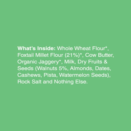 Early Foods Foxtail Millet & Walnut Jaggery Cookies 150g