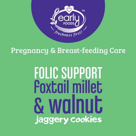 Early Foods Foxtail Millet & Walnut Jaggery Cookies 150g