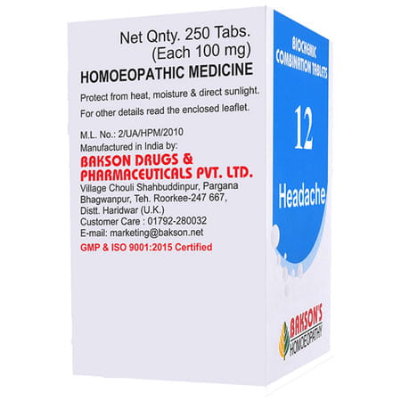 Baksons Homoeopathy Biocombination 12 Tablet 250 No's
