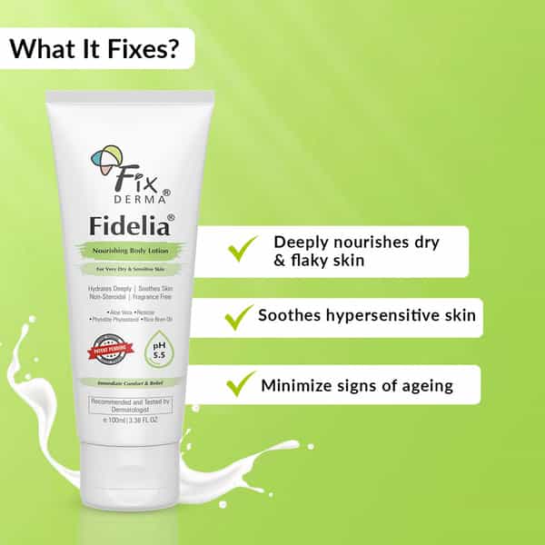 Fixderma Fidelia Nourishing Body Lotion With Rice Brain Oil Aloe Vera - 100 Ml