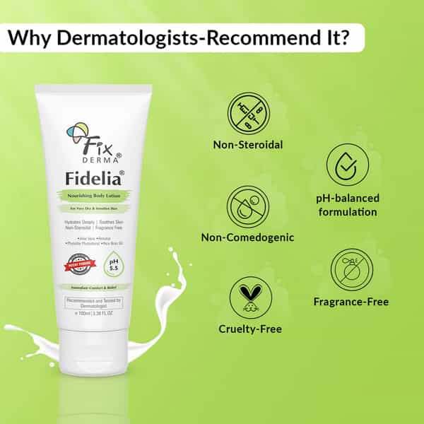 Fixderma Fidelia Nourishing Body Lotion With Rice Brain Oil Aloe Vera - 100 Ml
