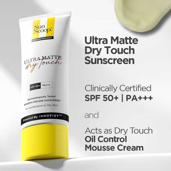 Sunscoop Ultra Matte Dry Touch Sunscreen Spf 50 Pa+++ | Spf50 For Oily Skin | Matte Finish 45G