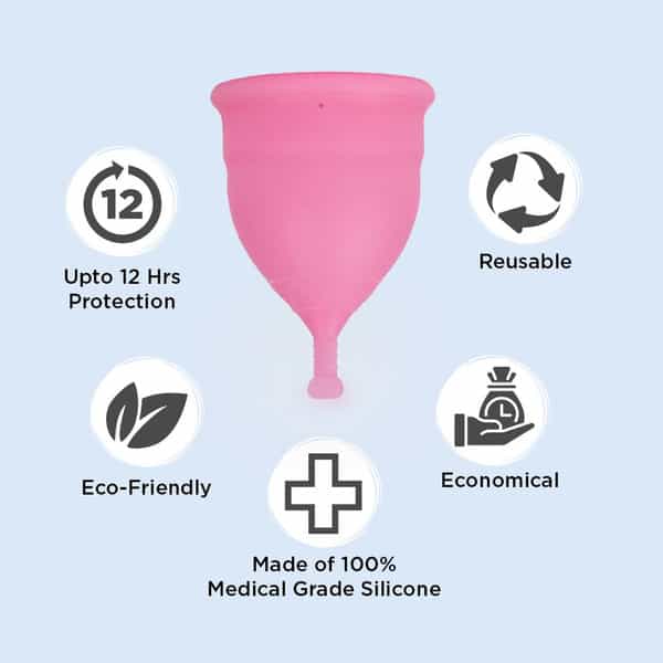 Pee Safe Reusable Menstrual Cup With Medical Grade Silcone For Women - Extra Small