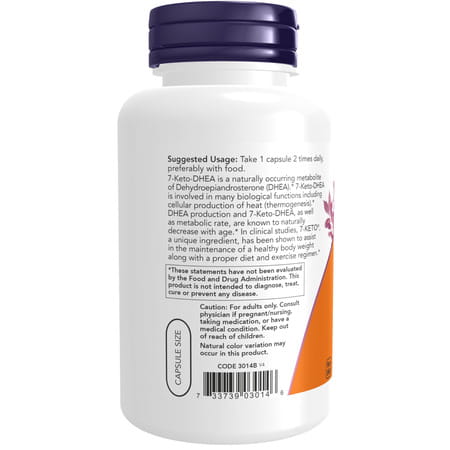 Now Foods Supplements | 7-Keto (Dhea Acetate-7-One) 100 Mg | Weight Management* | 120 Veg Capsules
